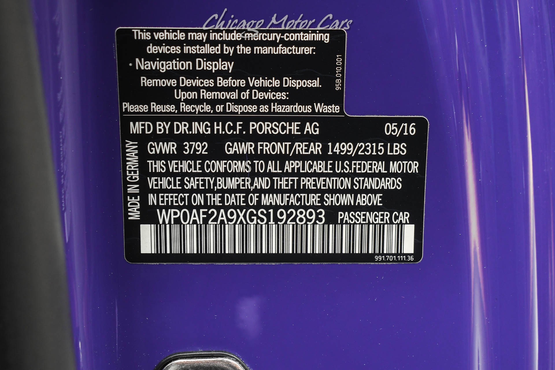 2016 PORSCHE 911 - Image 51