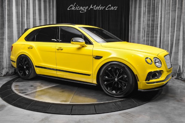 Used 2017 Bentley Bentayga W12 Monaco Yellow Mulliner Driving Spec Pano Roof Carbon Exterior Upgrades for sale Sold at Chicago Motor Cars in West Chicago IL 60185 6