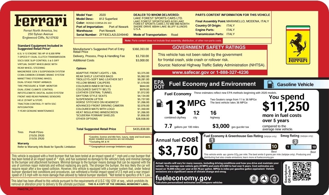 2020 FERRARI 812 - Image 60