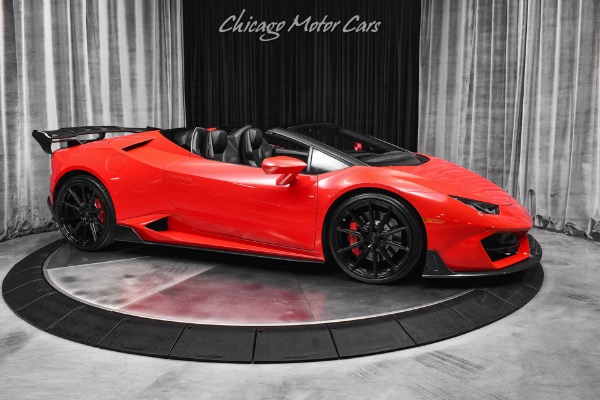 Used 2019 Lamborghini Huracan LP 580-2 Spyder Vorsteiner Carbon Fiber Aero Upgraded Titanium Exhaust for sale Sold at Chicago Motor Cars in West Chicago IL 60185 6