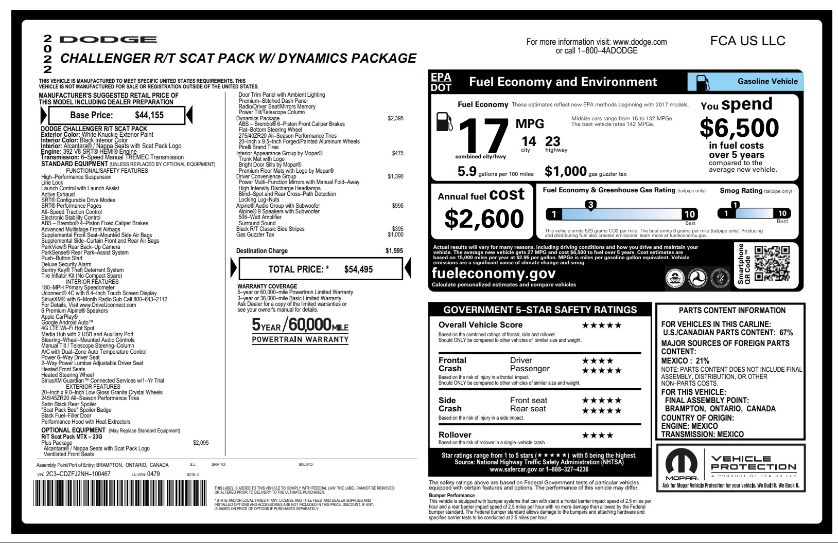 2022 DODGE CHALLENGER - Image 55
