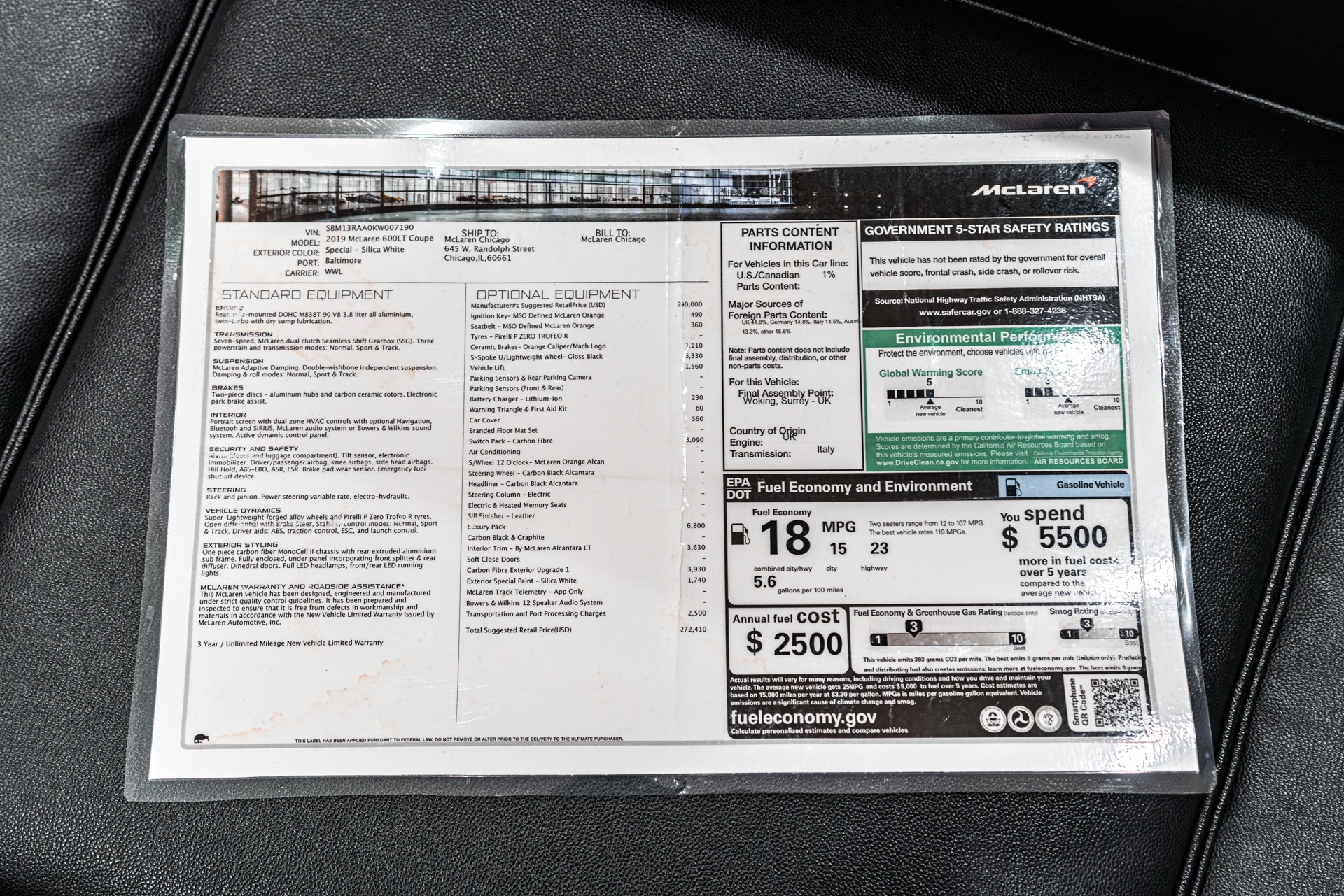 2019 MCLAREN 600LT - Image 71