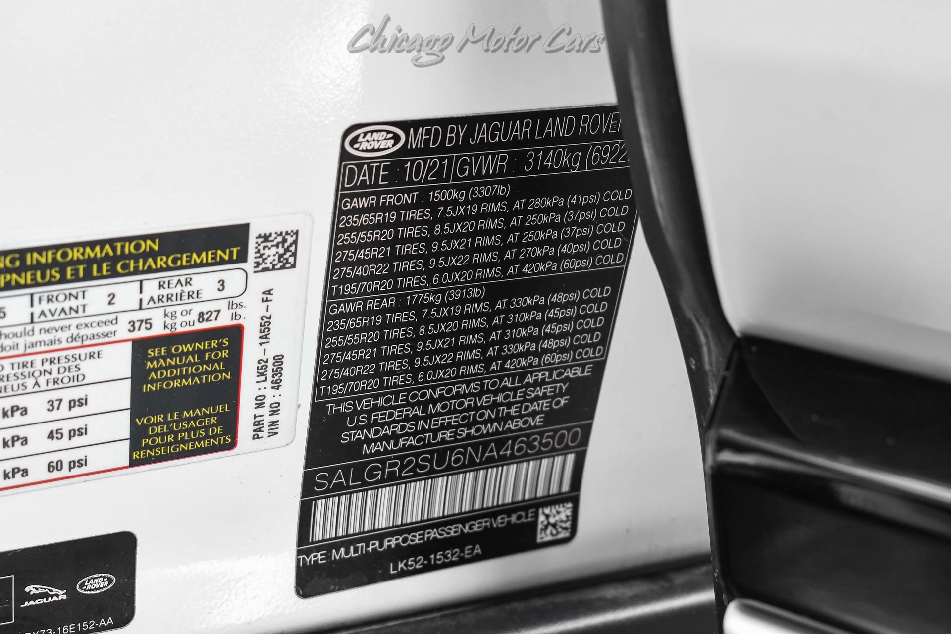 2022 LAND ROVER RANGE ROVER - Image 59