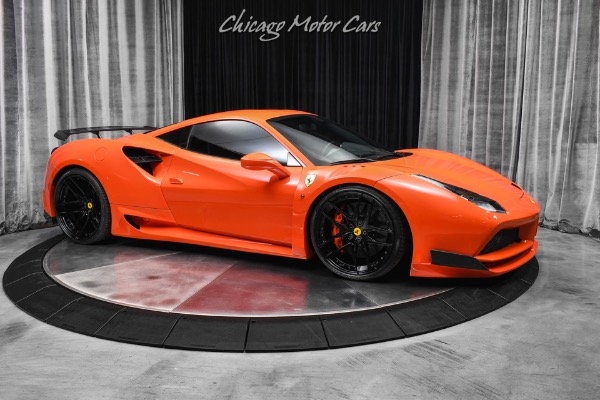 Used 2018 Ferrari 488 GTB Novitec N-Largo Wide Body ROSSO DINO Carbon Fiber 1/11 Made Only 5k Miles for sale Sold at Chicago Motor Cars in West Chicago IL 60185 6