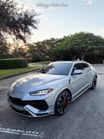 Used 2024 Lamborghini Urus S SUV 23 Inch Wheels Carbon Ceramic Brakes Carbon Fiber Trim Only 12k Miles for sale Sold at Chicago Motor Cars in West Chicago IL 60185 3