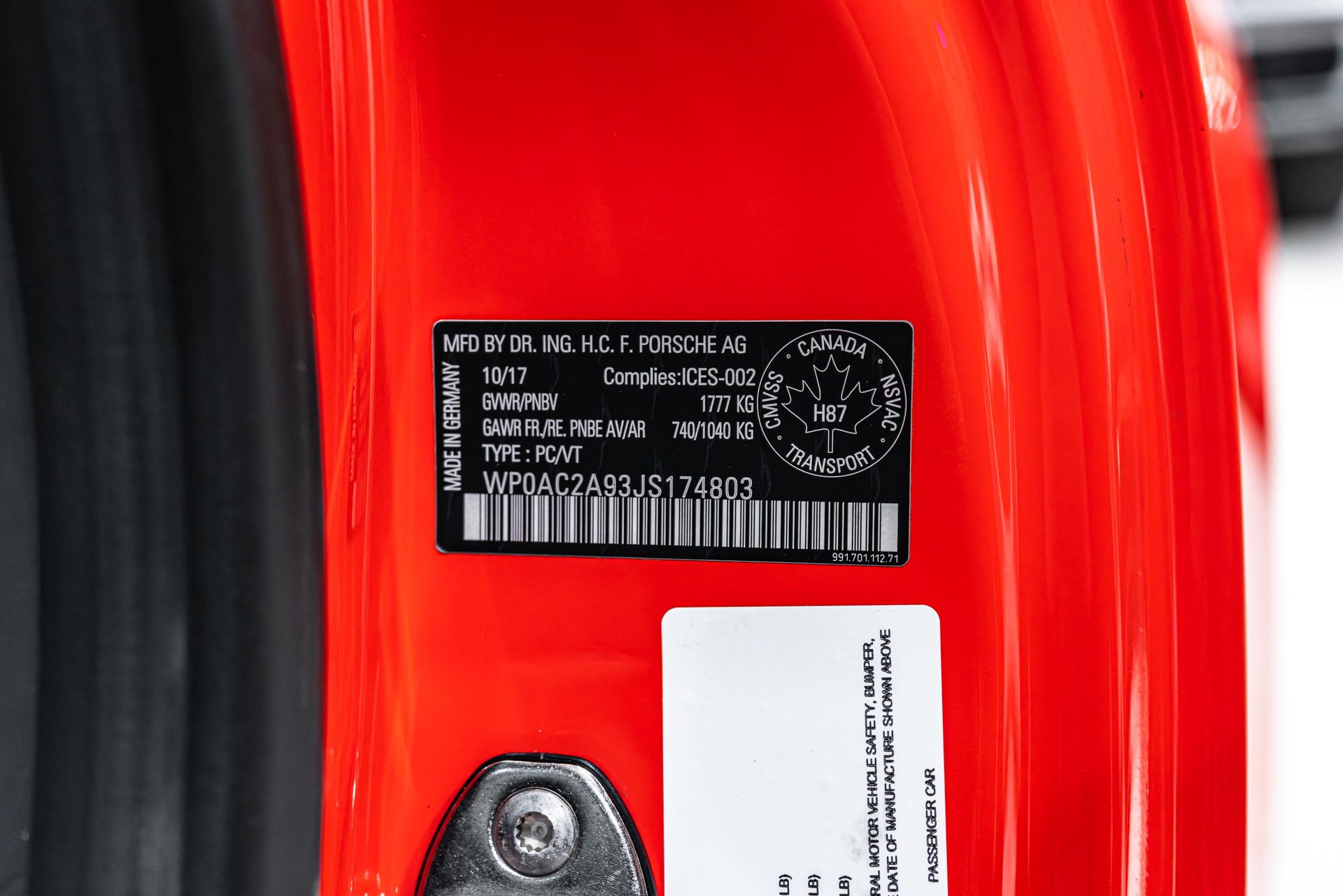 2018 PORSCHE 911 - Image 61