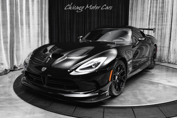 Used 2017 Dodge Viper GTC Aero Wing Time Attack Package TA 2.0 Only 3k Miles Black Collector Car for sale Sold at Chicago Motor Cars in West Chicago IL 60185 2