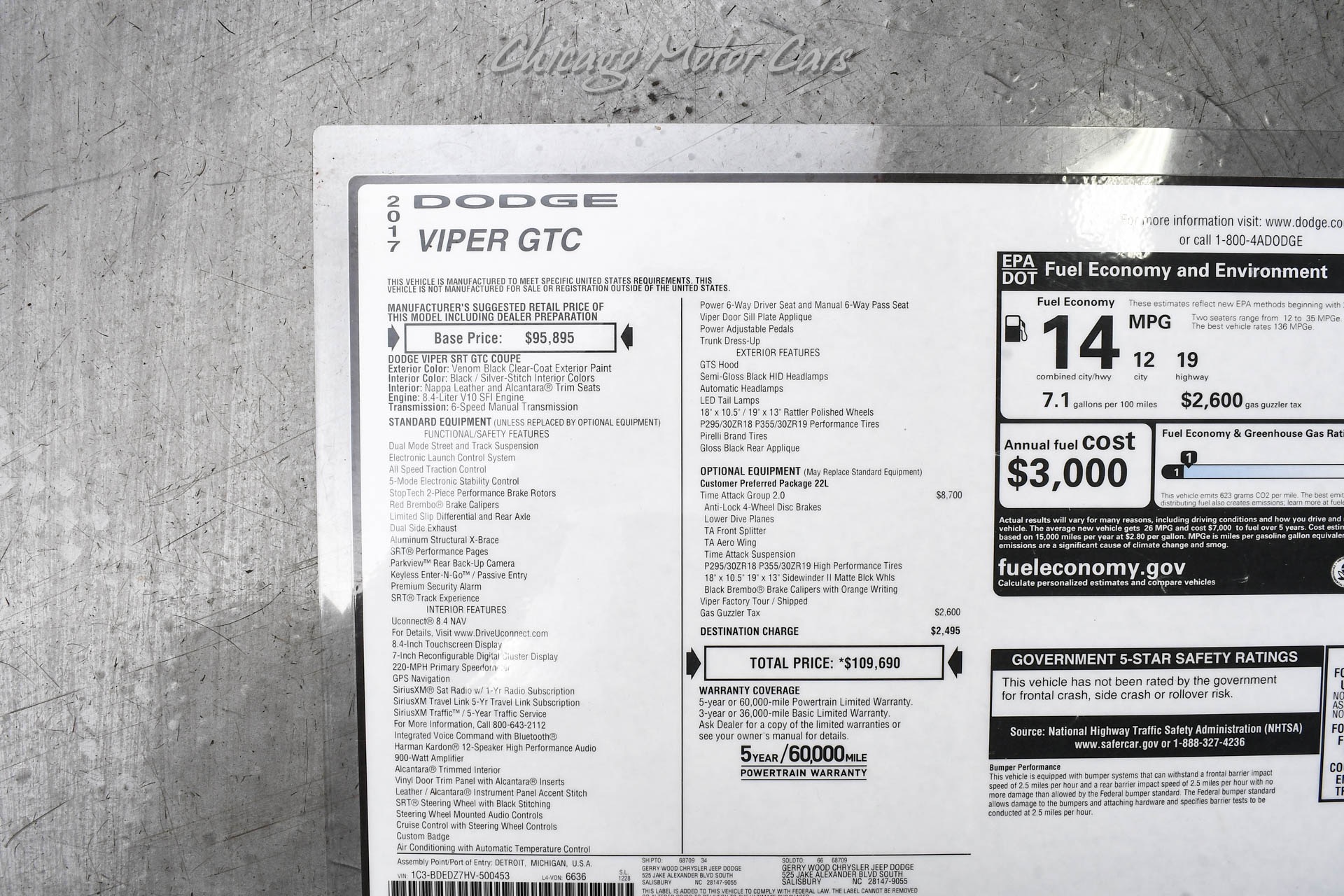 2017 DODGE VIPER - Image 53