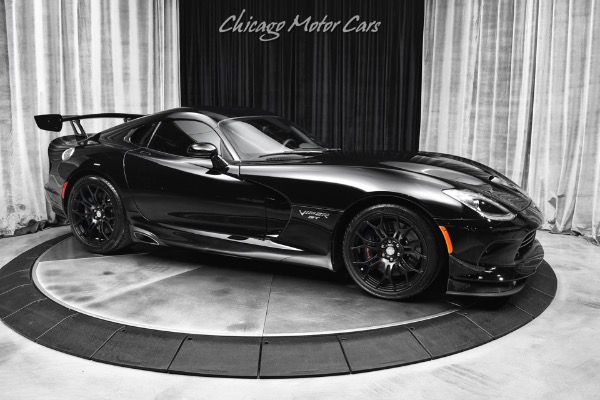 Used 2017 Dodge Viper GTC Aero Wing Time Attack Package TA 2.0 Only 3k Miles Black Collector Car for sale Sold at Chicago Motor Cars in West Chicago IL 60185 6
