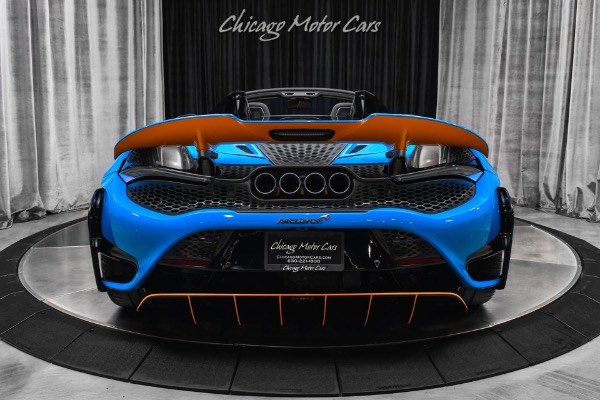 Used 2022 McLaren 765LT Spider Elite Ambient Blue Paint MSO Black Pack MSO Carbon Fiber Front Lift for sale Sold at Chicago Motor Cars in West Chicago IL 60185 4