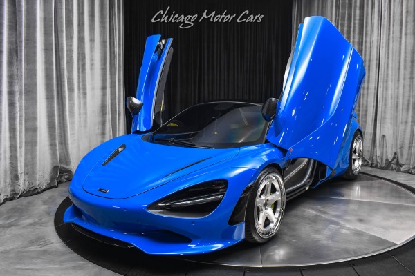 Used 2024 McLaren 750S Spider MSRP $427k+ Performance Interior MSO Paris Blue Ext Carbon Fiber Pack PPF for sale Sold at Chicago Motor Cars in West Chicago IL 60185 2