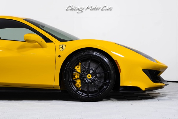 Used 2019 Ferrari 488 Pista Giallo Modena Black Stripe Only 3k Miles Full PPF Racing Seats Front Lift for sale Sold at Chicago Motor Cars in West Chicago IL 60185 3