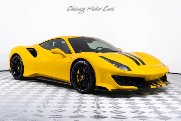 Used 2019 Ferrari 488 Pista Giallo Modena Black Stripe Only 3k Miles Full PPF Racing Seats Front Lift for sale Sold at Chicago Motor Cars in West Chicago IL 60185 4