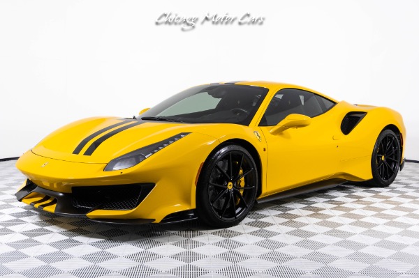 Used 2019 Ferrari 488 Pista Giallo Modena Black Stripe Only 3k Miles Full PPF Racing Seats Front Lift for sale Sold at Chicago Motor Cars in West Chicago IL 60185 1