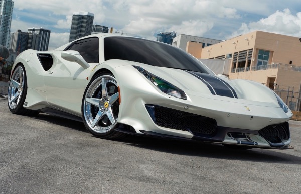 Used 2020 Ferrari 488 Pista Spider Bianco Italia! Tons of Carbon Fiber! Rare Spec! Racing Seats! Loaded! for sale Sold at Chicago Motor Cars in West Chicago IL 60185 3