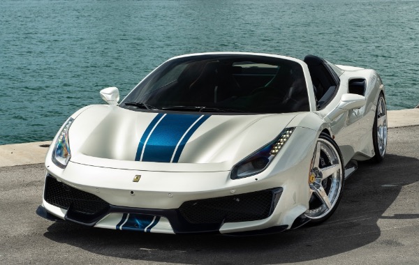 Used 2020 Ferrari 488 Pista Spider Bianco Italia! Tons of Carbon Fiber! Rare Spec! Racing Seats! Loaded! for sale Sold at Chicago Motor Cars in West Chicago IL 60185 6