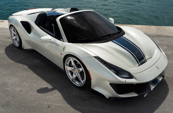 Used 2020 Ferrari 488 Pista Spider Bianco Italia! Tons of Carbon Fiber! Rare Spec! Racing Seats! Loaded! for sale Sold at Chicago Motor Cars in West Chicago IL 60185 1