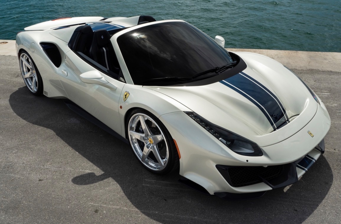 Used 2020 Ferrari 488 Pista Spider Bianco Italia! Tons of Carbon Fiber! Rare Spec! Racing Seats! Loaded! for sale Sold at Chicago Motor Cars in West Chicago IL 60185 1