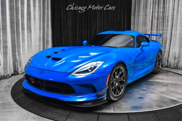 Used 2015 Dodge Viper SRT TA 2.0 Aero Package Time Attack Competition Blue Pearl Coat Serviced LOADED for sale Sold at Chicago Motor Cars in West Chicago IL 60185 2