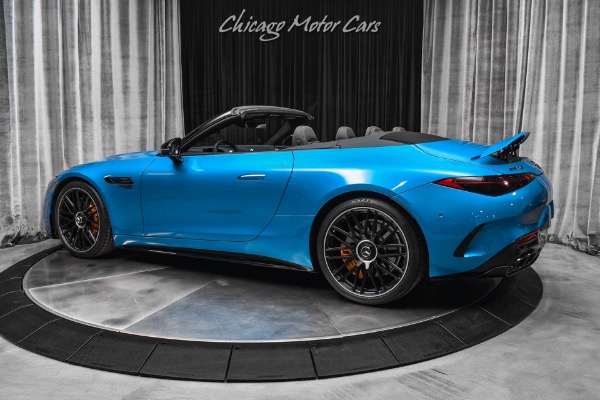 Used 2022 Mercedes-Benz SL63 AMG Roadster MSRP $212K+ MANUFACTUR Hyper Blue Met PCCBS Carbon Fiber Trim for sale Sold at Chicago Motor Cars in West Chicago IL 60185 3