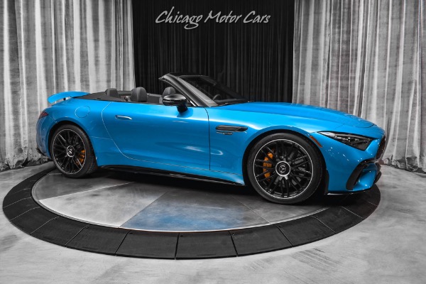 Used 2022 Mercedes-Benz SL63 AMG Roadster MSRP $212K+ MANUFACTUR Hyper Blue Met PCCBS Carbon Fiber Trim for sale Sold at Chicago Motor Cars in West Chicago IL 60185 6