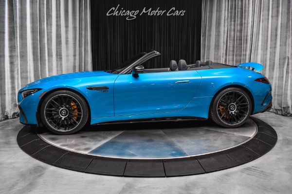 Used 2022 Mercedes-Benz SL63 AMG Roadster MSRP $212K+ MANUFACTUR Hyper Blue Met PCCBS Carbon Fiber Trim for sale Sold at Chicago Motor Cars in West Chicago IL 60185 1