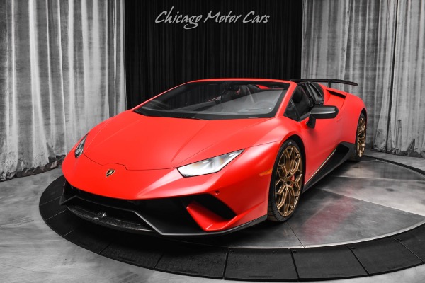 Used 2018 Lamborghini Huracan LP640-4 Performante Spyder Only 18k Miles Serviced Carbon Fiber LOADED for sale Sold at Chicago Motor Cars in West Chicago IL 60185 2