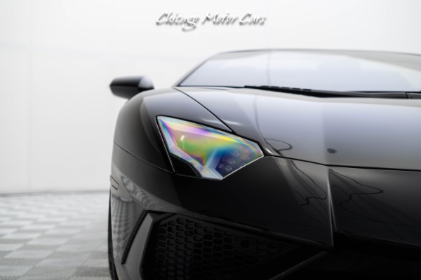 Used 2017 Lamborghini Aventador SV Roadster LP 750-4 HOT Black on Black Spec Full PPF Front Lifter Rosso Accents Loaded for sale Sold at Chicago Motor Cars in West Chicago IL 60185 5