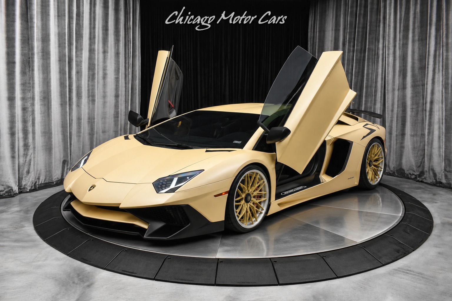 Used 2017 Lamborghini Aventador SV Roadster LP 750-4 VELOS Whls Satin Champagne Wrap Tasteful Mods! Front Lift DME Tune for sale Call for price at Chicago Motor Cars in West Chicago IL 60185 1