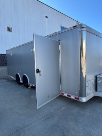 Used 2016 Bravo 24 Foot Car Hauler Trailer Aluminum 12k GVWR Tandem Axle Floor Tracks Side Opening Easy Access for sale Sold at Chicago Motor Cars in West Chicago IL 60185 3