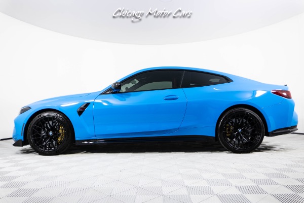 Used 2025 BMW M4 CS Only 900 Miles Individual Riviera Blue Front PPF Carbon Ceramic Brakes for sale Sold at Chicago Motor Cars in West Chicago IL 60185 2