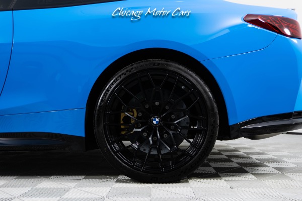 Used 2025 BMW M4 CS Only 900 Miles Individual Riviera Blue Front PPF Carbon Ceramic Brakes for sale Sold at Chicago Motor Cars in West Chicago IL 60185 3