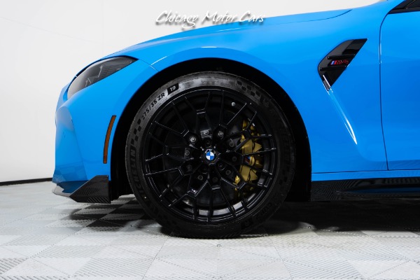 Used 2025 BMW M4 CS Only 900 Miles Individual Riviera Blue Front PPF Carbon Ceramic Brakes for sale Sold at Chicago Motor Cars in West Chicago IL 60185 4