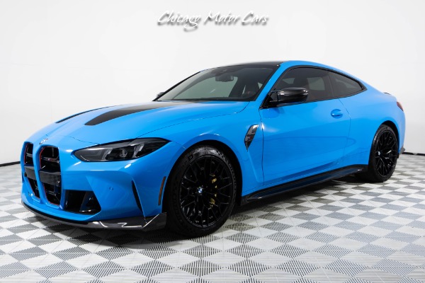 Used 2025 BMW M4 CS Only 900 Miles Individual Riviera Blue Front PPF Carbon Ceramic Brakes for sale Sold at Chicago Motor Cars in West Chicago IL 60185 1