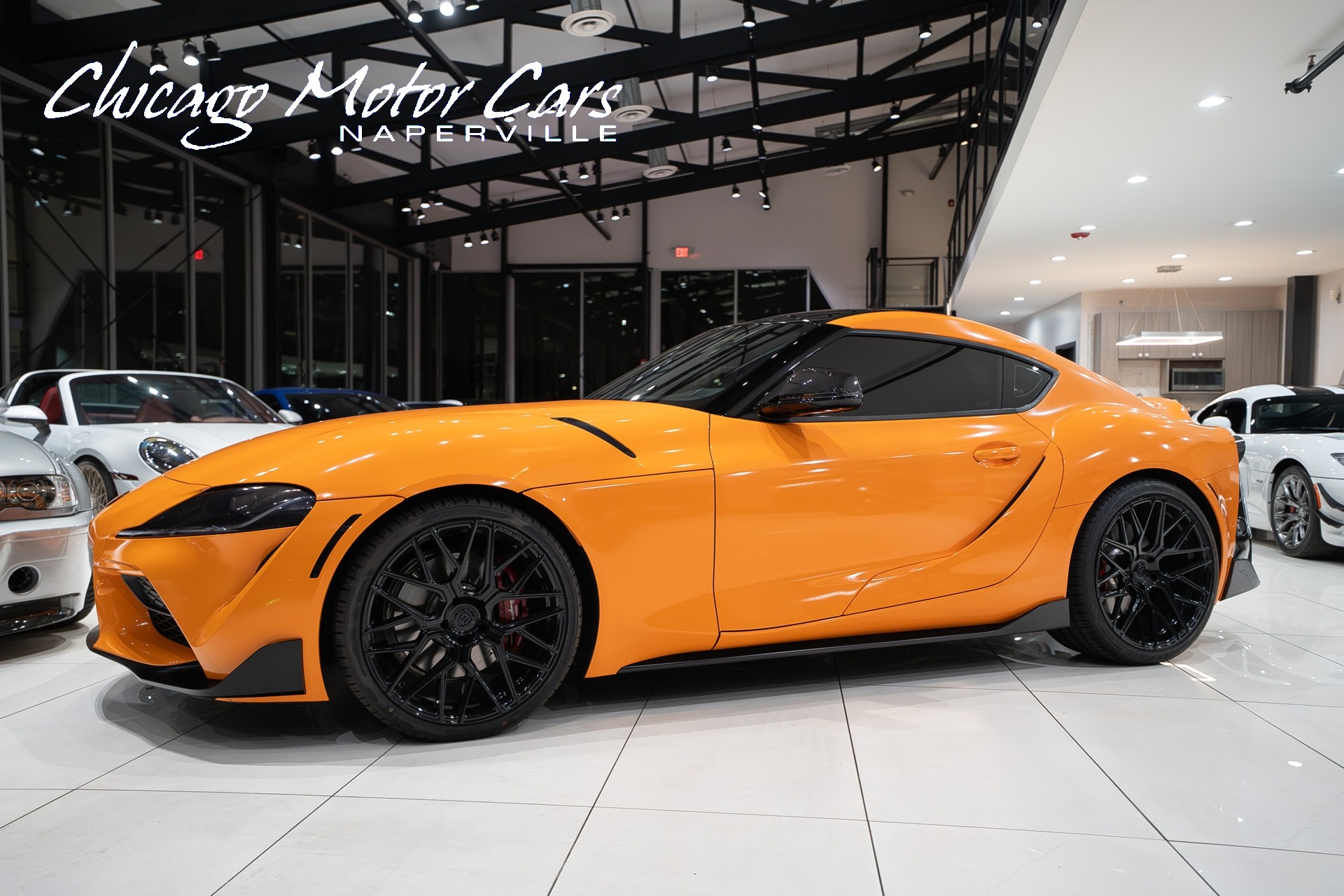 Used 2021 Toyota GR Supra 3.0 Premium JB4 Tune HKS Exhaust Rohana Wheels for sale Sold at Chicago Motor Cars in West Chicago IL 60185 1