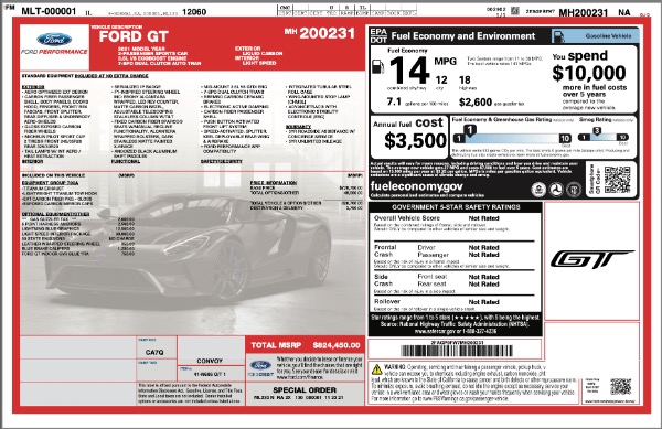 Used 2021 Ford GT Liquid Carbon Only 270 Miles! MSRP $824,450+ RARE Collector Car for sale Sold at Chicago Motor Cars in West Chicago IL 60185 2