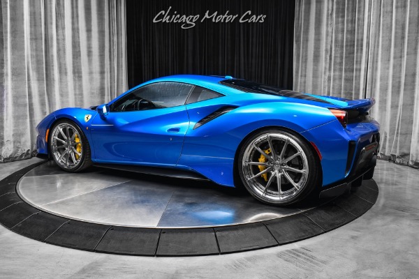 Used 2020 Ferrari 488 Pista Coupe Blu Corsa HRE Wheels IPE Exhaust Full PPF Hot Spec Axle Lift for sale Sold at Chicago Motor Cars in West Chicago IL 60185 3