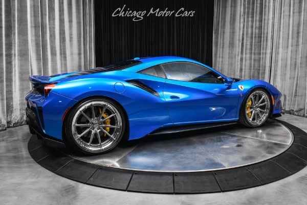 Used 2020 Ferrari 488 Pista Coupe Blu Corsa HRE Wheels IPE Exhaust Full PPF Hot Spec Axle Lift for sale Sold at Chicago Motor Cars in West Chicago IL 60185 5