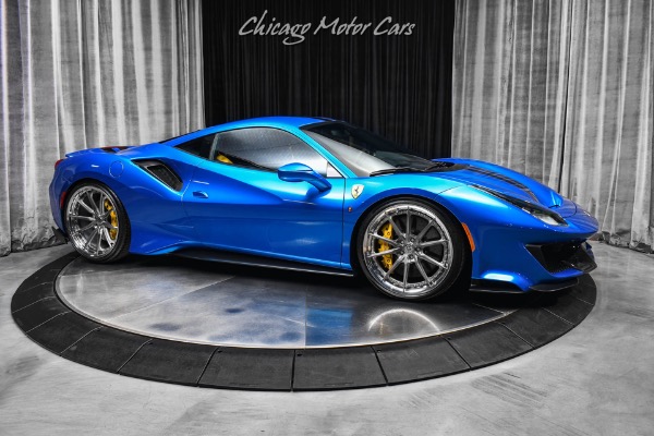 Used 2020 Ferrari 488 Pista Coupe Blu Corsa HRE Wheels IPE Exhaust Full PPF Hot Spec Axle Lift for sale Sold at Chicago Motor Cars in West Chicago IL 60185 6