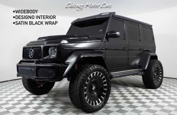 Used 2017 Mercedes-Benz G-Class G550 4x4 Squared Designo Interior Full Satin Black Wrap Wide Body Upgrade Loaded for sale Sold at Chicago Motor Cars in West Chicago IL 60185 1