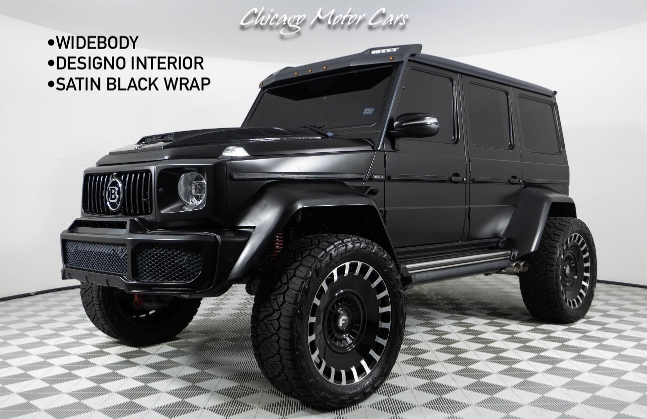 Used 2017 Mercedes-Benz G-Class G550 4x4 Squared Designo Interior Full Satin Black Wrap Wide Body Upgrade Loaded for sale Sold at Chicago Motor Cars in West Chicago IL 60185 1