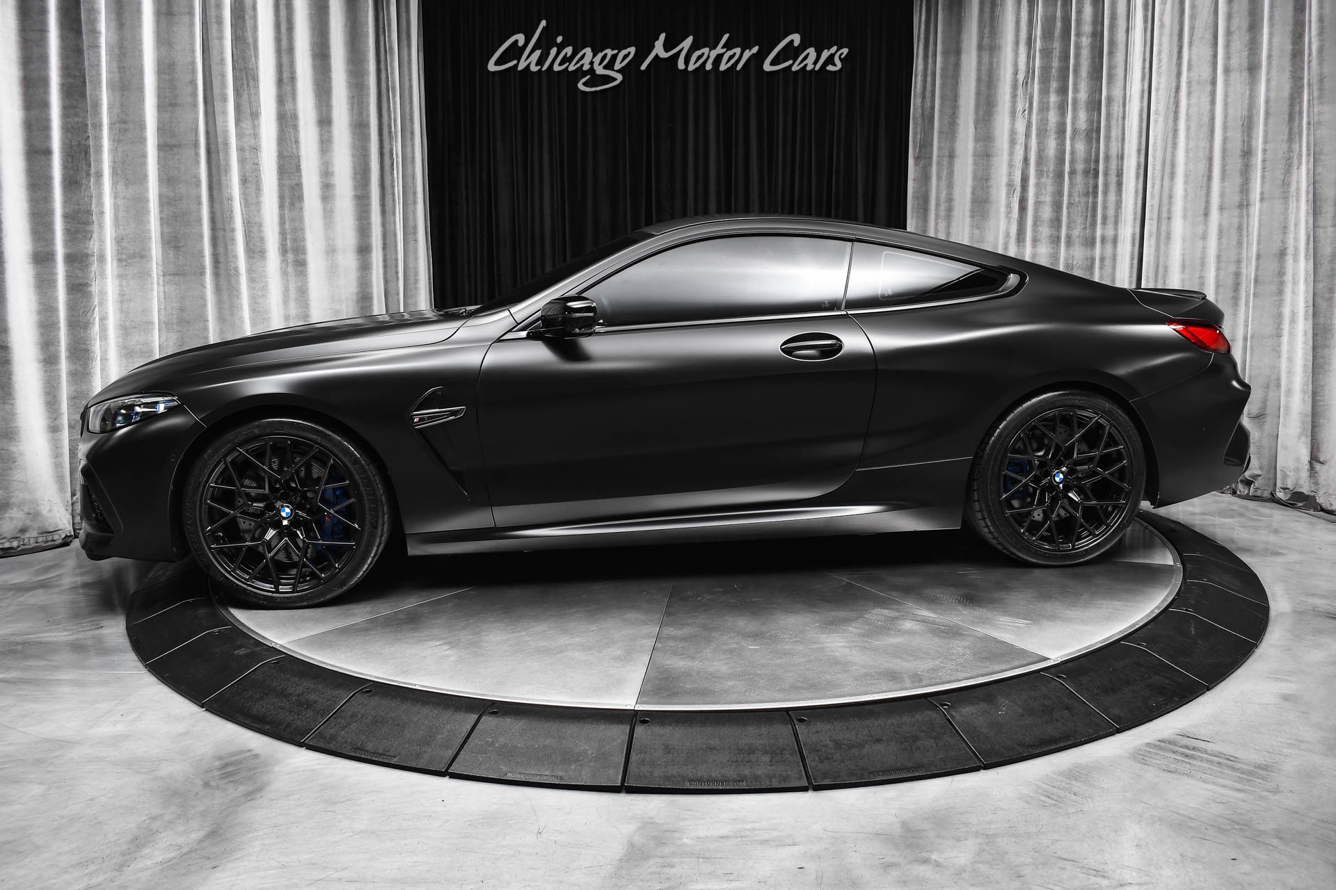 Used 2020 BMW M8 Competition Coupe Driver Assist Pro Pkg Harmon Kardon Audio Satin Black Wrap for sale Sold at Chicago Motor Cars in West Chicago IL 60185 1