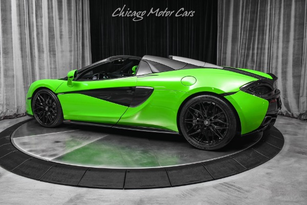 Used 2018 McLaren 570S Spider Mantis Green $248k+ MSRP Carbon Fiber Nose Lift Titanium Exh Stage II PPF for sale Sold at Chicago Motor Cars in West Chicago IL 60185 3