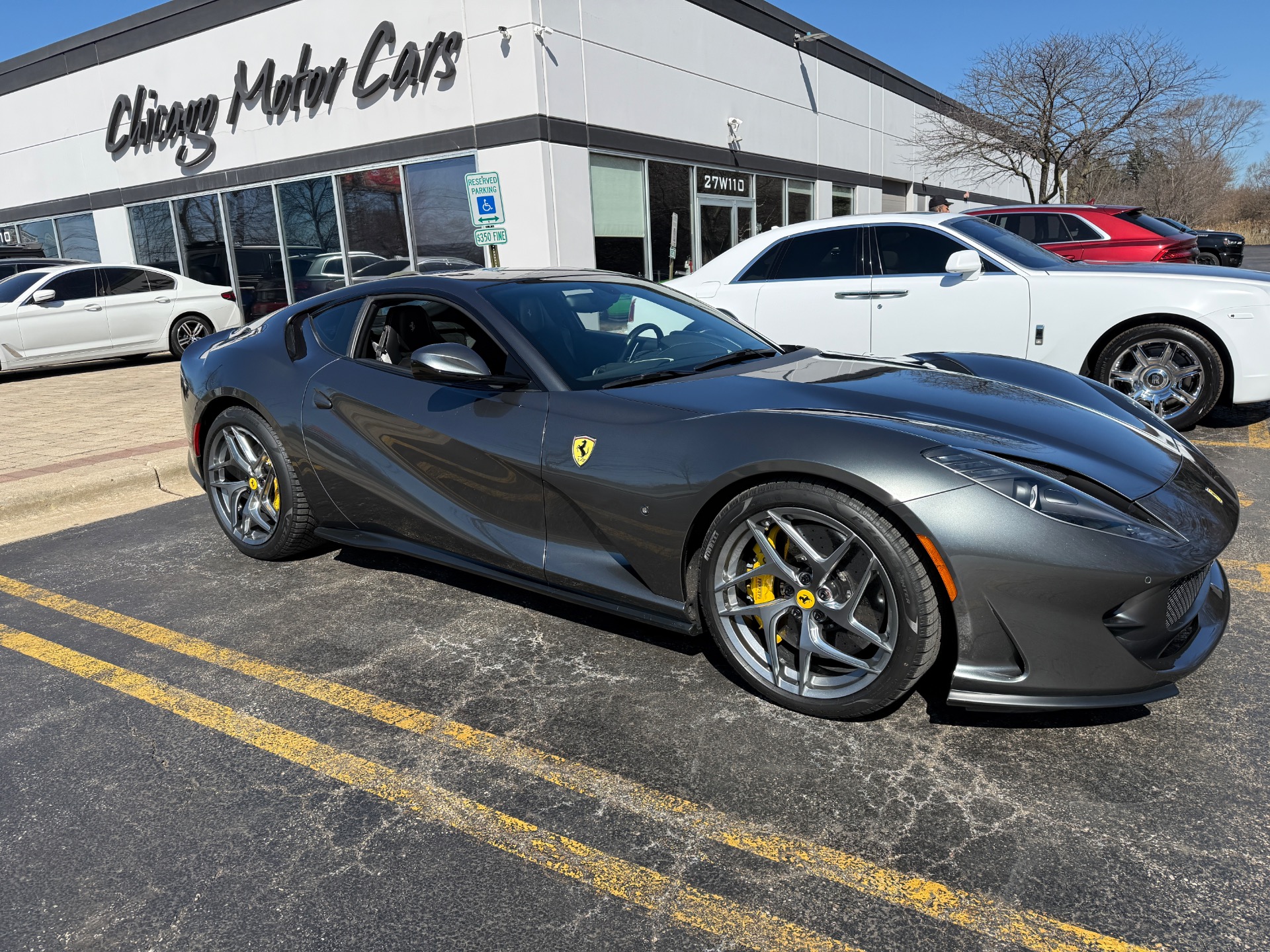 Used 2019 Ferrari 812 Superfast Grigio Silverstone Loaded $445k+ MSRP Front PPF Carbon Buckets Ext Warranty for sale Sold at Chicago Motor Cars in West Chicago IL 60185 1