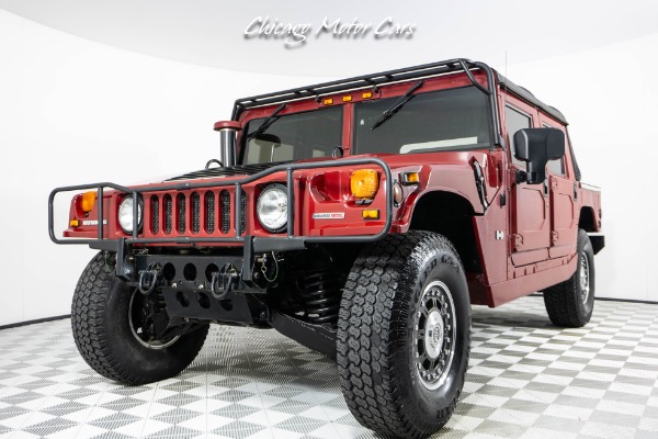 Used 1998 AM General Hummer H1 Open Top Candy Apple Red Forged Beadlocks Snorkel Detroit Diesel for sale $79,800 at Chicago Motor Cars in West Chicago IL 60185 6