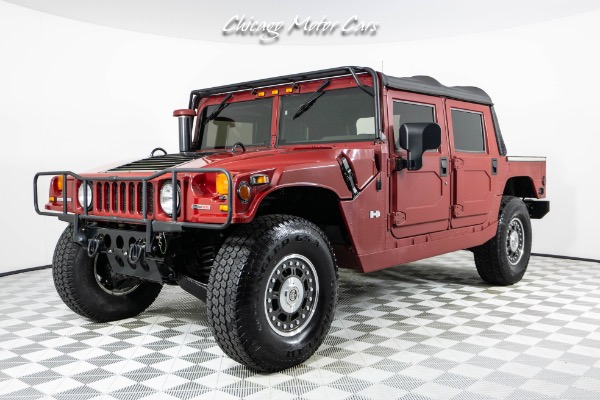 Used 1998 AM General Hummer H1 Open Top Candy Apple Red Forged Beadlocks Snorkel Detroit Diesel for sale $79,800 at Chicago Motor Cars in West Chicago IL