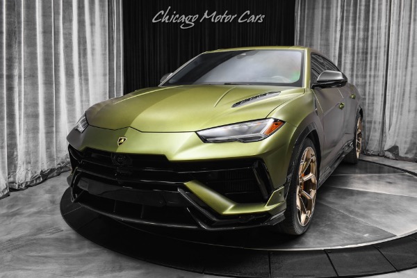 Used 2024 Lamborghini Urus Performante Satin Olive Carbon Fiber EVERYWHERE B&O Sound 4 Seat Config PPF for sale Sold at Chicago Motor Cars in West Chicago IL 60185 2