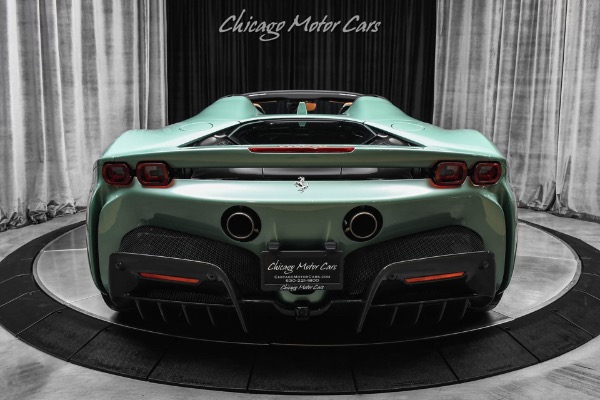 Used 2025 Ferrari SF90 Spider Verde Francesca 949 Miles Daytona Racing Seats Axle Lifter Carbon Fiber PPF for sale Sold at Chicago Motor Cars in West Chicago IL 60185 4