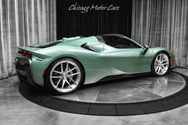 Used 2025 Ferrari SF90 Spider Verde Francesca 949 Miles Daytona Racing Seats Axle Lifter Carbon Fiber PPF for sale Sold at Chicago Motor Cars in West Chicago IL 60185 5