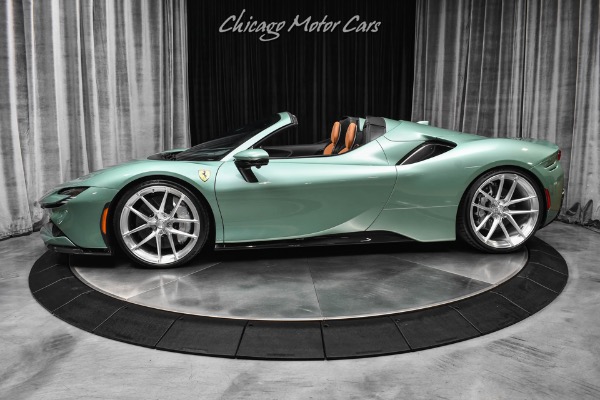 Used 2025 Ferrari SF90 Spider Verde Francesca 949 Miles Daytona Racing Seats Axle Lifter Carbon Fiber PPF for sale Sold at Chicago Motor Cars in West Chicago IL 60185 1